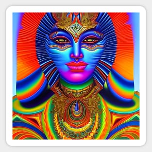 Techno-Shaman (27) - Trippy Psychedelic Art Sticker